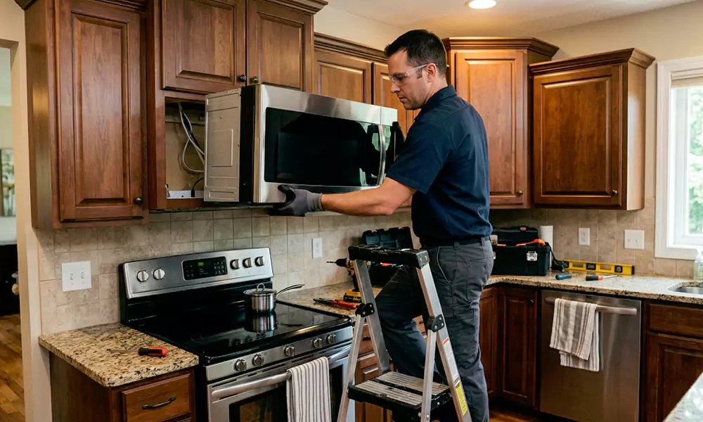 Microwave Installation in Cambridge, MA