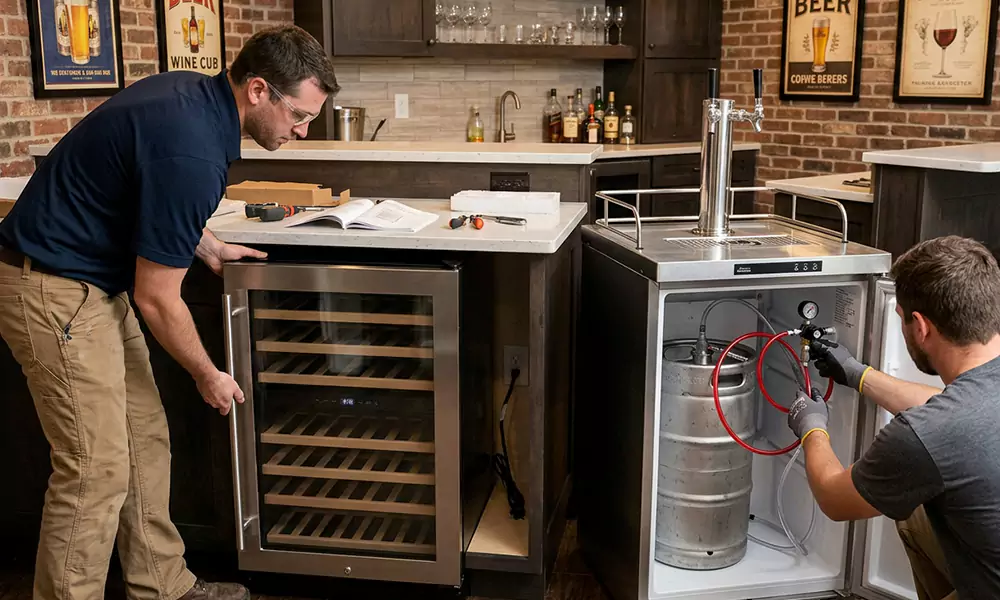 Wine Cooler and Kegerator Installation in Cambridge, MA