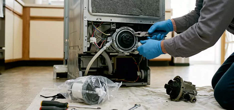 Dishwasher Motor Pump Replacement in Cambridge
